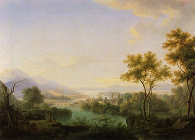 Landschaft mit Fischern von Antoni Lange